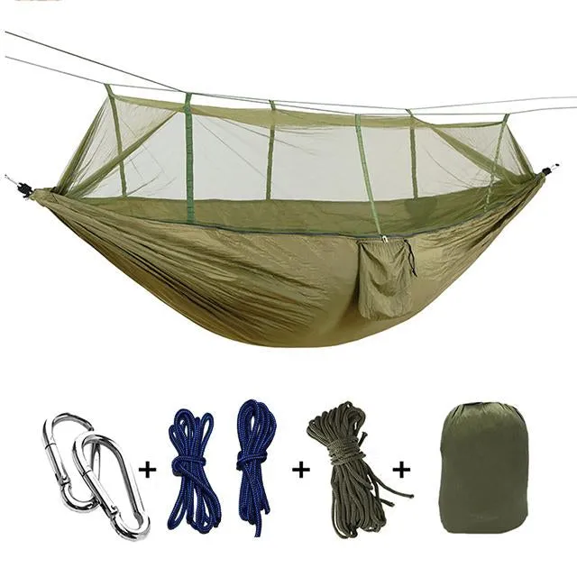 Ultralight Parachute Hammock Hunting Mosquito Net for single and couple.