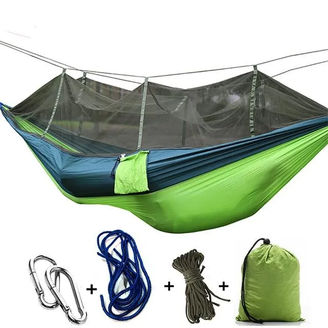 Ultralight Parachute Hammock Hunting Mosquito Net for single and couple.