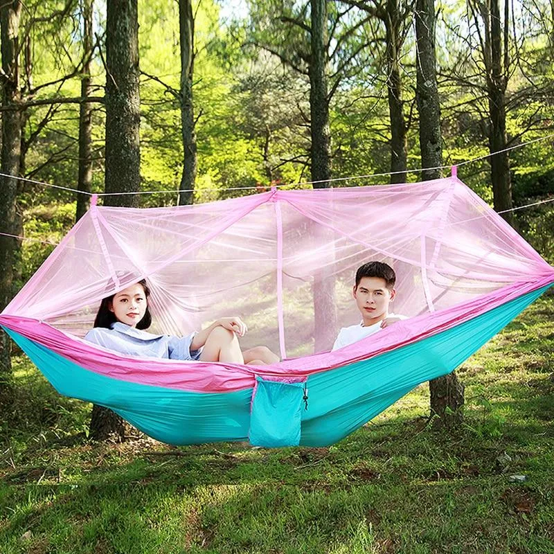 Ultralight Parachute Hammock Hunting Mosquito Net for single and couple.