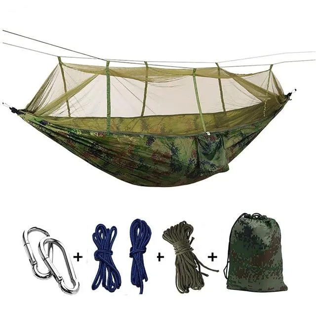Ultralight Parachute Hammock Hunting Mosquito Net for single and couple.
