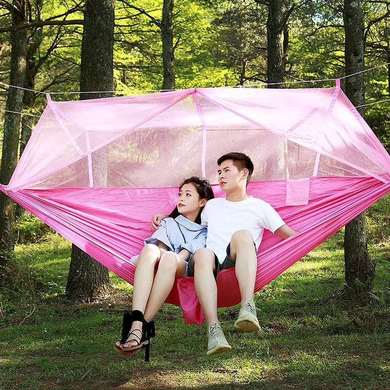 Ultralight Parachute Hammock Hunting Mosquito Net for single and couple.