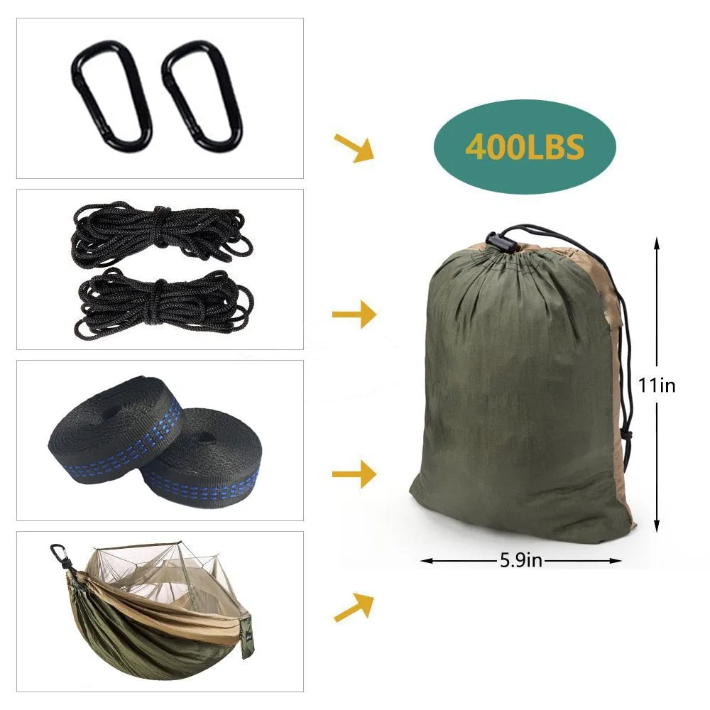 Ultralight Parachute Hammock with Mosquito Net for Outdoor Camping and Sleeping