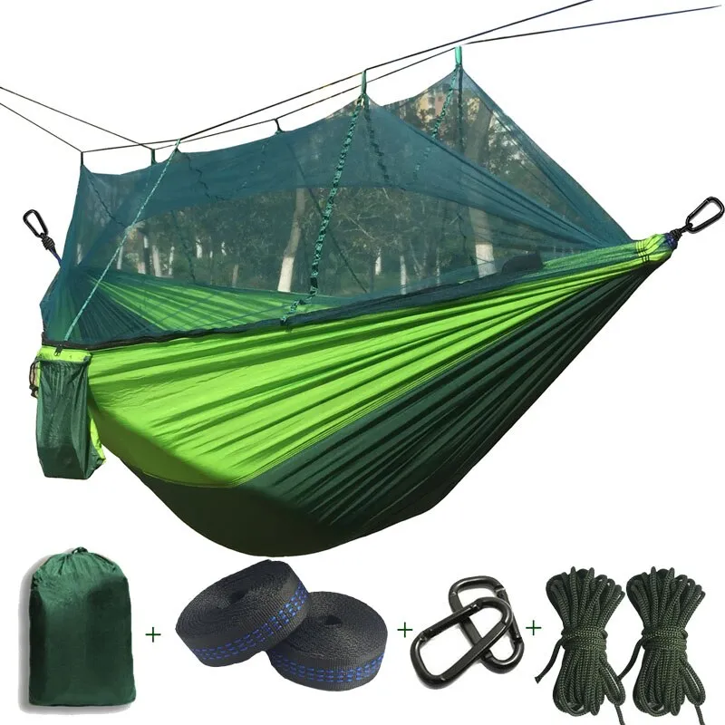 Ultralight Parachute Hammock with Mosquito Net for Outdoor Camping and Sleeping