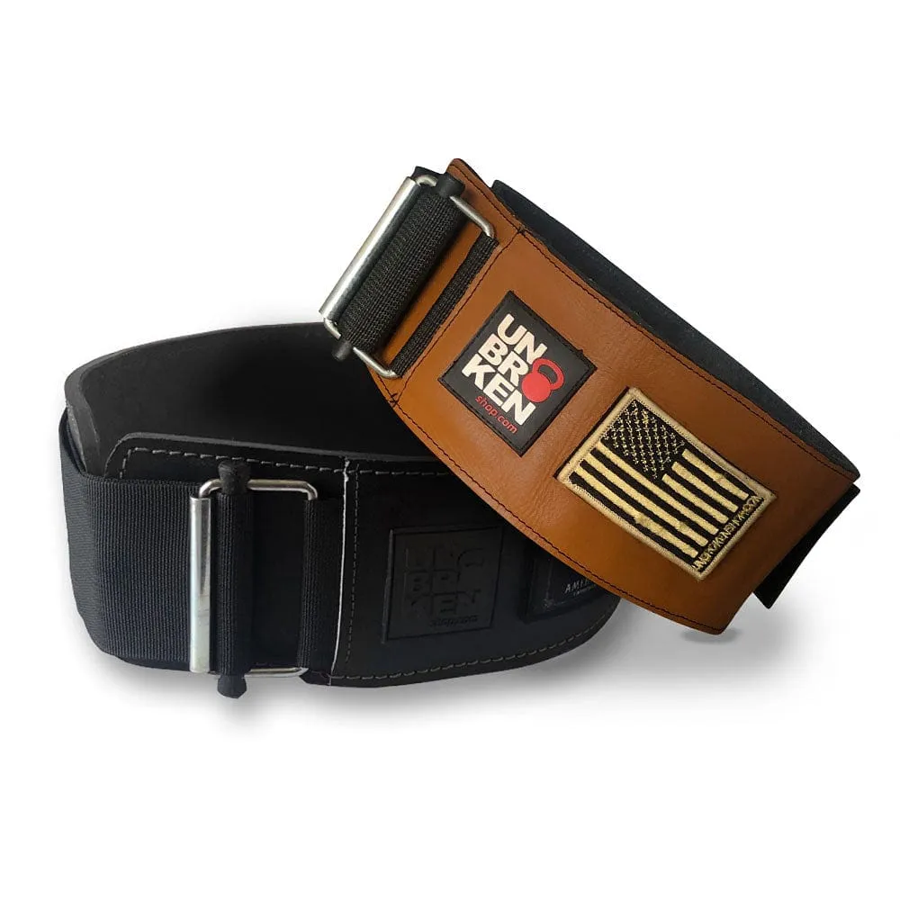 Weightlifting Leather Belt Brown