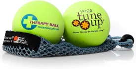 YOGA TUNE UP Therapy Balls in Tote by Tune Up Fitness - Massage Balls for Trigger Point, Pressure Point & Myofascial Release - Use as Single or Peanut Ball for Pain Relief & Relaxation (Apple Green)